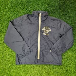 Vintage 50s Champion Montclair State College Jacket XL 25x26 Blue Windbreaker